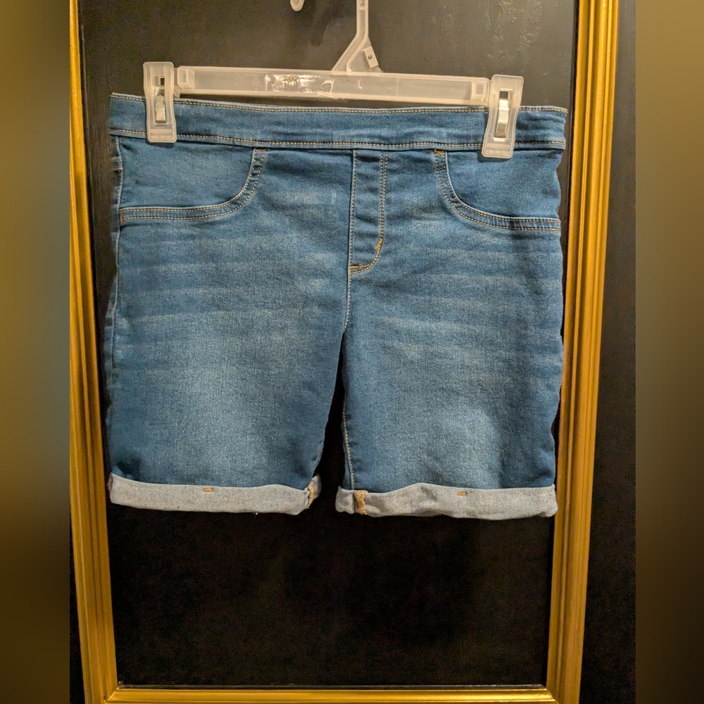 Levi's Mid Blue Rolled-Hem Denim Shorts